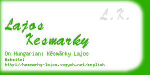 lajos kesmarky business card