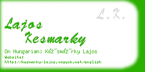 lajos kesmarky business card